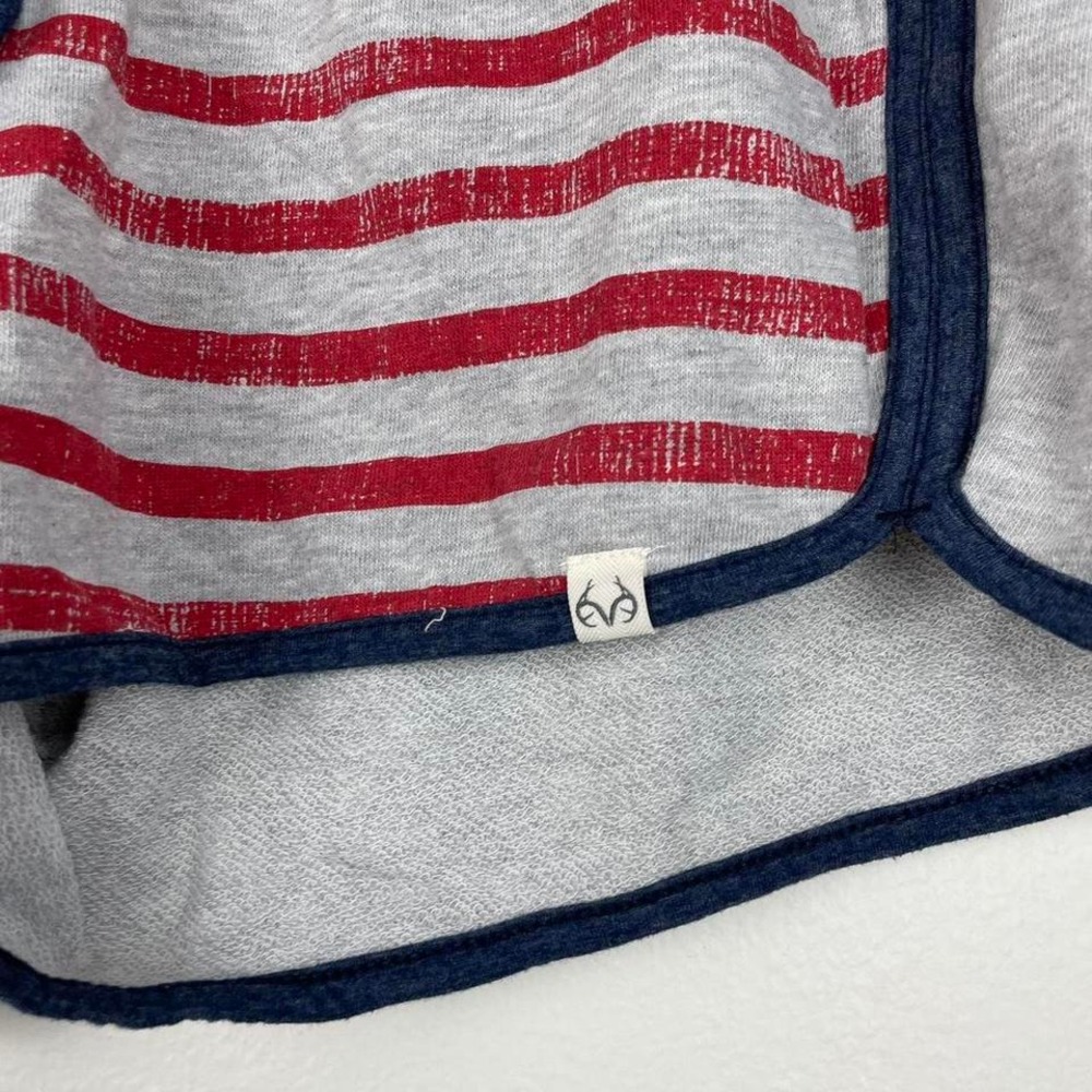 Vintage Y2K Realtree Logo American‎ Flag Printed Low Rise Cotton Lounge Shorts - Picture 2 of 5